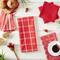 DII® Assorted Red Dishtowel & Dishcloth (Set of 5)